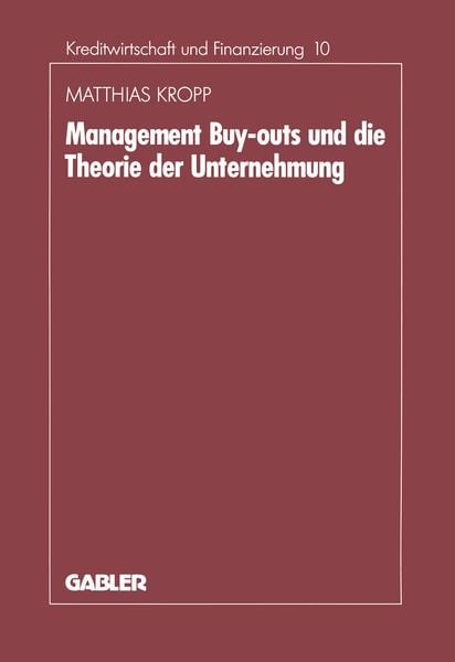Produktbild: Management-Buyouts und die Theorie der Unternehmung