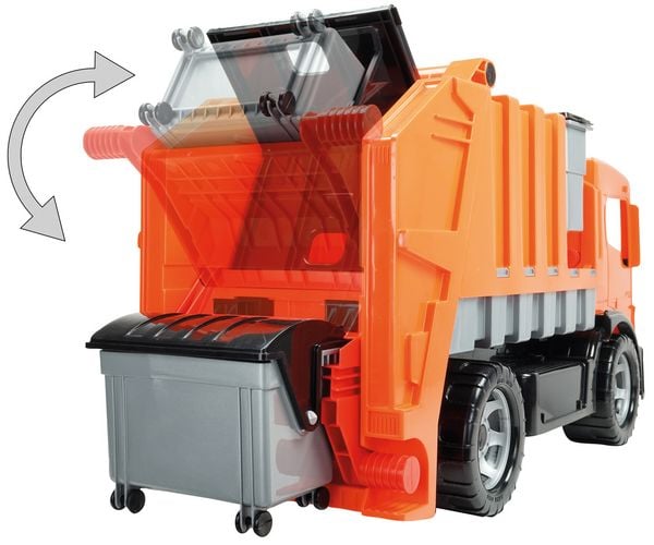 Produktbild: Lena M&uuml;llwagen, orange, mit 2 Achsen