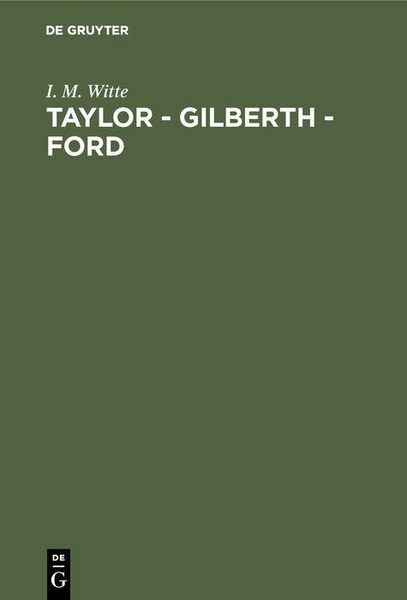 Produktbild: Taylor - Gilberth - Ford