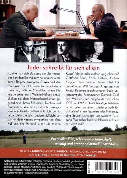 Produktbild: Jeder schreibt f&uuml;r sich allein