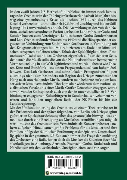Produktbild: Das Staatliche Loh-Orchester als Herzst&uuml;ck der Musikstadt Sondershausen 1933&ndash;1944