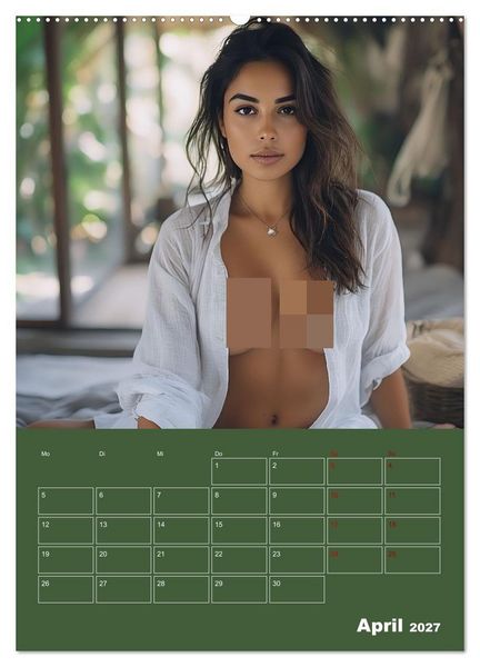 Produktbild: Latina Bikini Kalender: Glamour&ouml;se KI-Kunst mit hei&szlig;en Latina Models (hochwertiger Premium Wandkalender 2027 DIN A2 hoch), Kunstdruck in Hochglanz