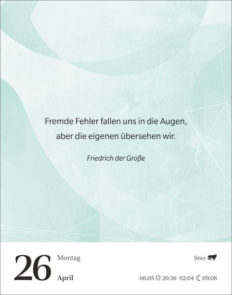 Produktbild: Gute Gedanken tanken Tagesabrei&szlig;kalender 2027 - Denkanst&ouml;&szlig;e f&uuml;r das ganze Jahr