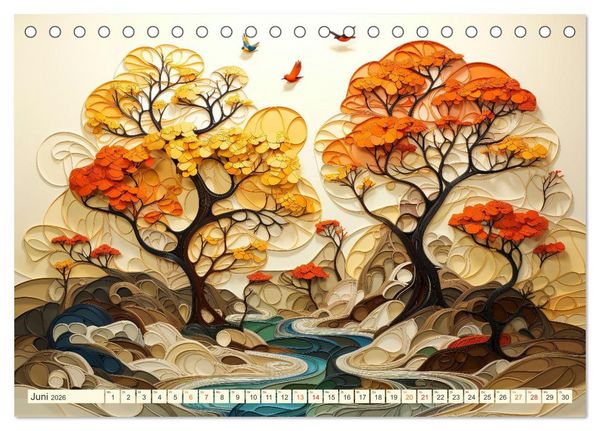 Produktbild: Baum Kunst (Tischkalender 2026 DIN A5 quer), CALVENDO Monatskalender