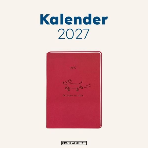 Produktbild: Terminplaner Lederlook 2027 Rot