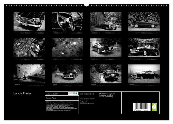 Produktbild: Lancia Flavia (hochwertiger Premium Wandkalender 2026 DIN A2 quer), Kunstdruck in Hochglanz