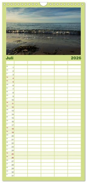 Produktbild: Familienplaner 2026 - Boltenhagen - Meer erleben mit 5 Spalten (Wandkalender, 21 x 45 cm) CALVENDO