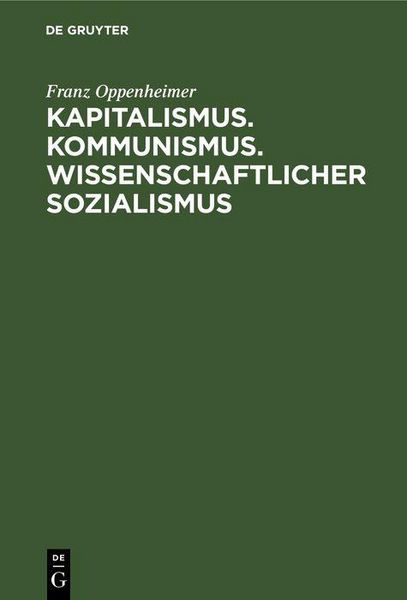 Produktbild: Kapitalismus. Kommunismus. Wissenschaftlicher Sozialismus