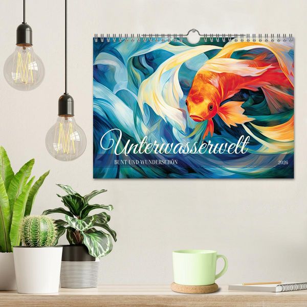 Produktbild: Unterwasserwelt, bunt und wundersch&ouml;n (Wandkalender 2026 DIN A4 quer), CALVENDO Monatskalender