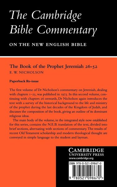 Produktbild: The Book of the Prophet Jeremiah, Chapters 26-52