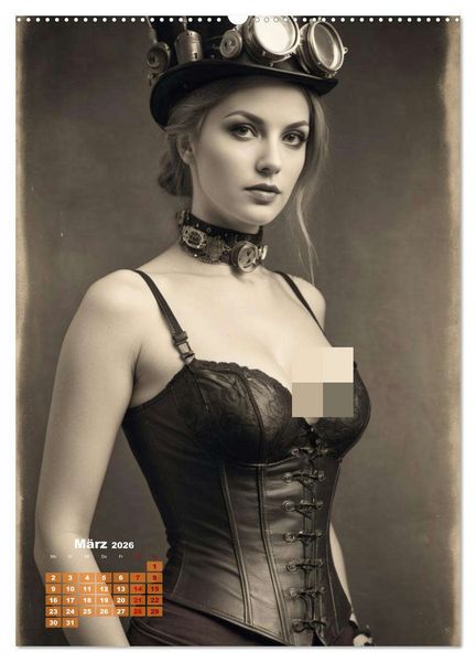 Produktbild: Steampunk erotisch (hochwertiger Premium Wandkalender 2026 DIN A2 hoch), Kunstdruck in Hochglanz
