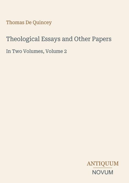 Produktbild: Theological Essays and Other Papers