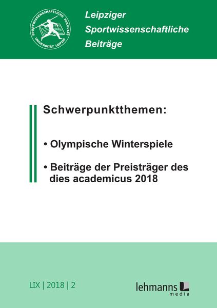 Produktbild: Leipziger Sportwissenschaftliche Beitr&auml;ge
