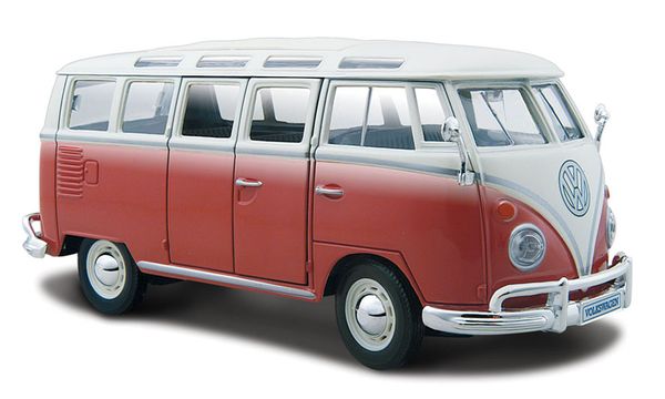 Maisto 1:25 VW Bus ''Samba'', rot/weiß