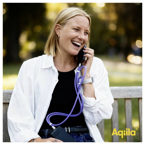 Produktbild: Aqiila USB-C&reg; Kabel USB 2.0 Apple Lightning Stecker, USB-C&reg; 1.5 m Lila Handykette AQLYCBPBICL4PL146