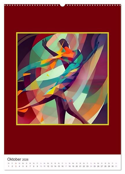 Produktbild: Tanzvergn&uuml;gen, abstrakt, farbenfroh und voller Schwung (hochwertiger Premium Wandkalender 2026 DIN A2 hoch), Kunstdruck in Hochglanz