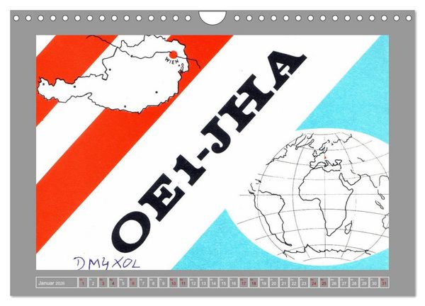 Produktbild: Austria calling - Amateurfunk in &Ouml;sterreich (Wandkalender 2026 DIN A4 quer), CALVENDO Monatskalender