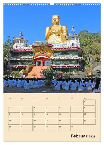 Produktbild: Sri Lanka - Terminplaner (Wandkalender 2026 DIN A2 hoch), CALVENDO Monatskalender