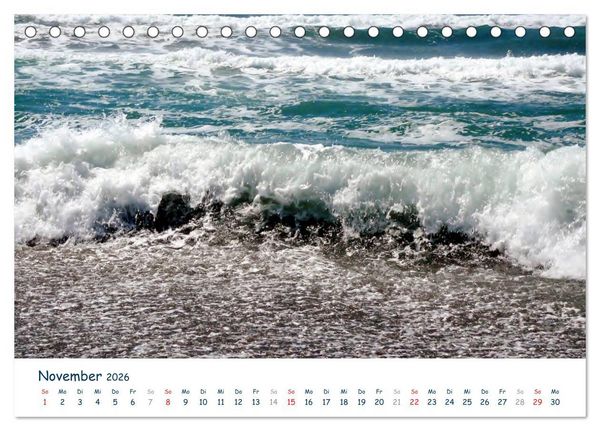 Produktbild: COSTA DEL SOL - Wellenspiel (Tischkalender 2026 DIN A5 quer), CALVENDO Monatskalender