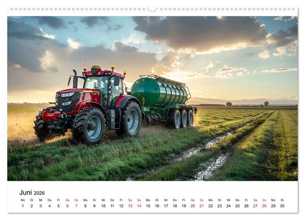 Produktbild: Traktoren Power (hochwertiger Premium Wandkalender 2026 DIN A2 quer), Kunstdruck in Hochglanz