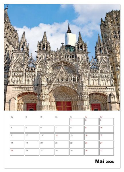 Produktbild: Rouen - Reiseplaner (hochwertiger Premium Wandkalender 2026 DIN A2 hoch), Kunstdruck in Hochglanz