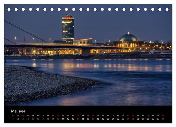 Produktbild: D&uuml;sseldorf - Rheinansichten (Tischkalender 2026 DIN A5 quer), CALVENDO Monatskalender