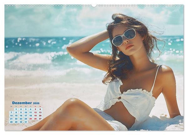 Produktbild: Entspannen am Strand (hochwertiger Premium Wandkalender 2026 DIN A2 quer), Kunstdruck in Hochglanz