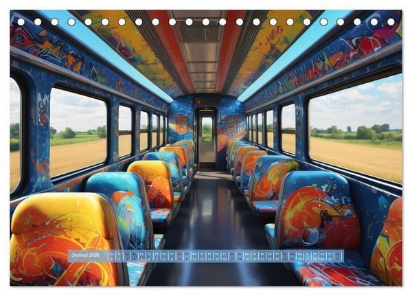 Produktbild: Graffiti Train (Tischkalender 2026 DIN A5 quer), CALVENDO Monatskalender