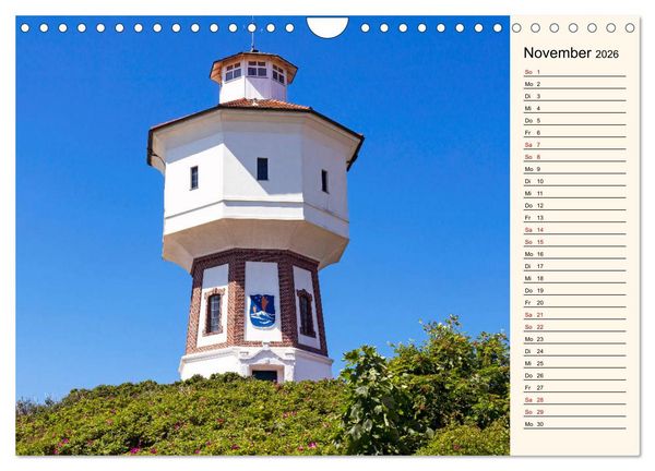 Produktbild: Langeoog Geburtstagskalender (Wandkalender 2026 DIN A4 quer), CALVENDO Monatskalender