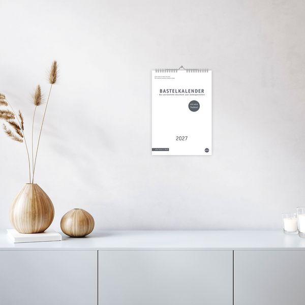 Produktbild: Premium-Bastelkalender wei&szlig; A4 2027