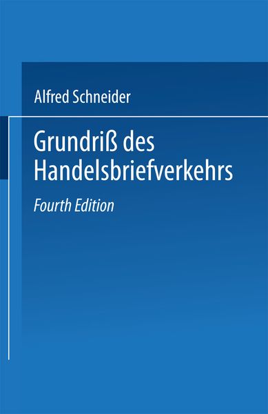 Produktbild: Grundri&szlig; des Handelsbriefverkehrs