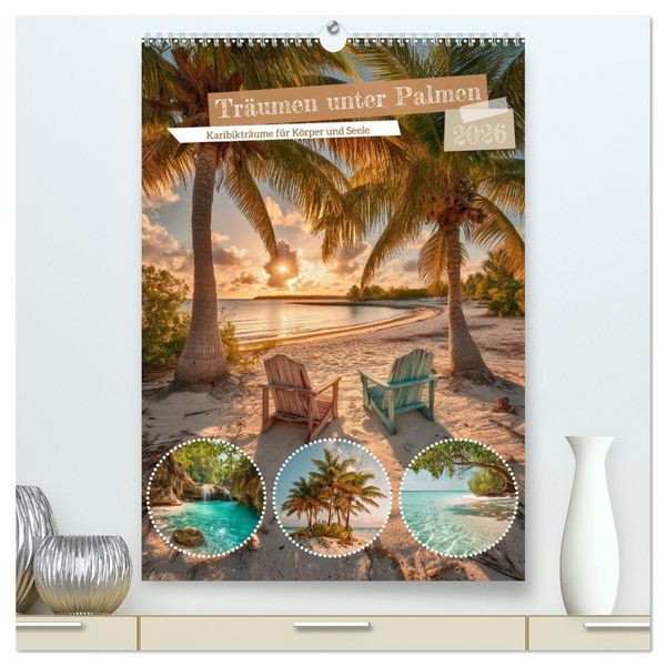 Produktbild: Tr&auml;umen unter Palmen (hochwertiger Premium Wandkalender 2026 DIN A2 hoch), Kunstdruck in Hochglanz