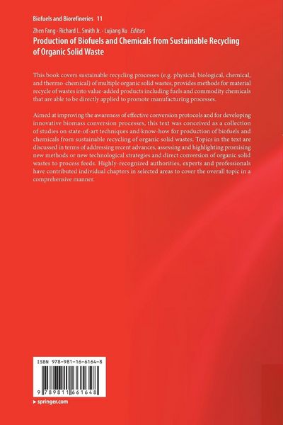 Produktbild: Production of Biofuels and Chemicals from Sustainable Recycling of Organic Solid Waste