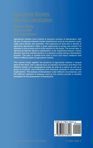 Produktbild: Agricultural Markets Beyond Liberalization