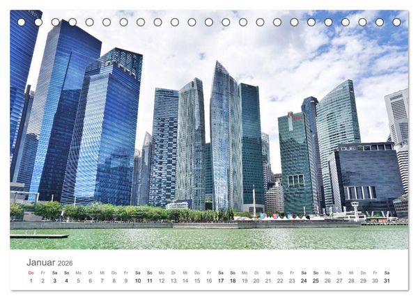 Produktbild: Singapur (Tischkalender 2026 DIN A5 quer), CALVENDO Monatskalender