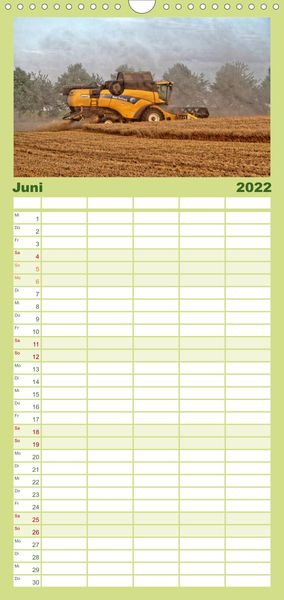 Produktbild: Familienplaner Landmaschinen zum Anfassen nah (Wandkalender 2022 , 21 cm x 45 cm, hoch)