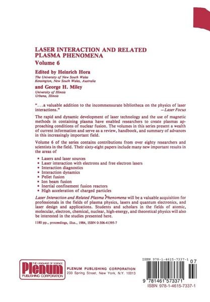 Produktbild: Laser Interaction and Related Plasma Phenomena