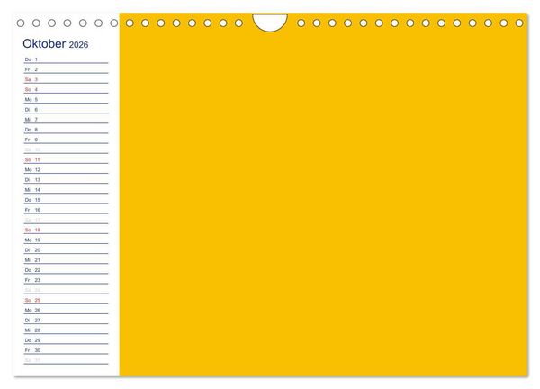 Produktbild: Farbiger Bastelkalender (Wandkalender 2026 DIN A4 quer), CALVENDO Monatskalender