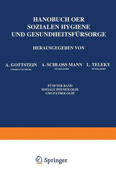 Produktbild: Handbuch der Soƶialen Hygiene und Gesundheitsf&uuml;rsorge