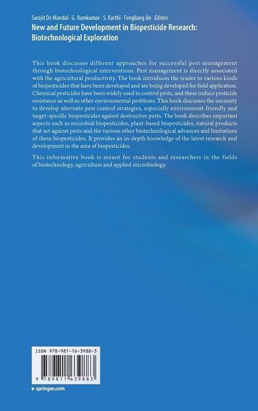 Produktbild: New and Future Development in Biopesticide Research: Biotechnological Exploration