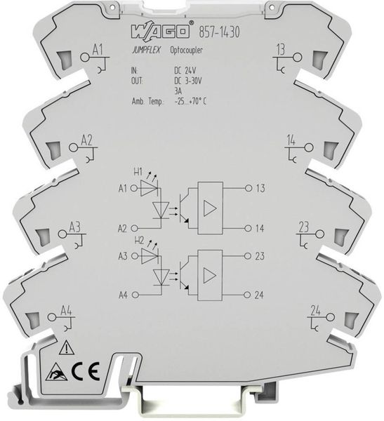 WAGO Optokopplerrelais 857-1494 Schaltspannung (max.): 60 V/DC 1St.