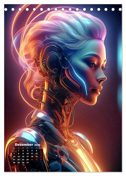 Produktbild: Anmutige Roboter (Tischkalender 2026 DIN A5 hoch), CALVENDO Monatskalender