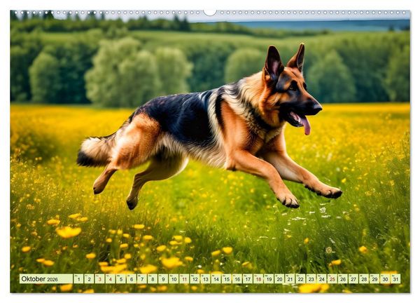 Produktbild: Deutscher Sch&auml;ferhund - Inbegriff der Treue (Wandkalender 2026 DIN A2 quer), CALVENDO Monatskalender