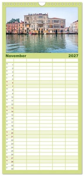Produktbild: Familienplaner 2027 - Venedig mit 5 Spalten (Wandkalender, 21 x 45 cm) CALVENDO