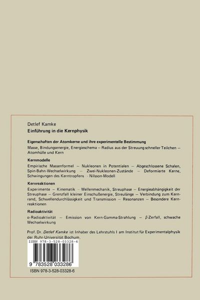 Produktbild: Einf&uuml;hrung in die Kernphysik