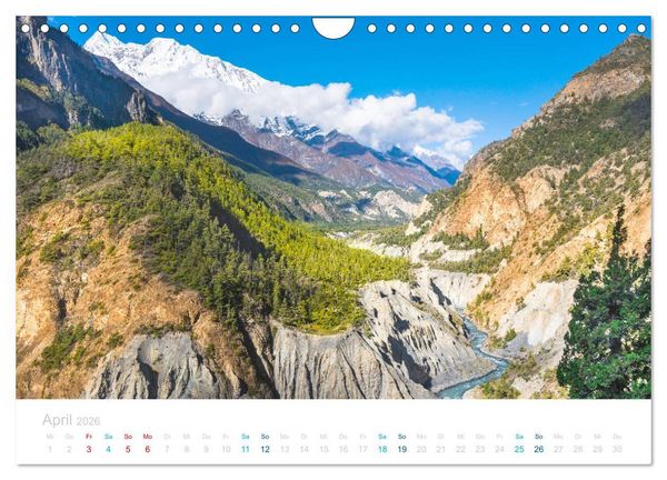Produktbild: Abenteuer Himalaya - Fernwandern im Annapurna (Wandkalender 2026 DIN A4 quer), CALVENDO Monatskalender