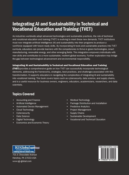 Produktbild: Integrating AI and Sustainability in Technical and Vocational Education and Training (TVET)