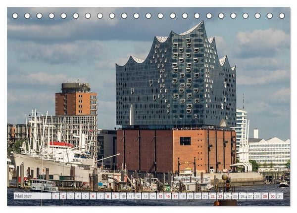 Produktbild: Hamburg. HafenCity, Kontorhausviertel und Speicherstadt. (Tischkalender 2027 DIN A5 quer), CALVENDO Monatskalender