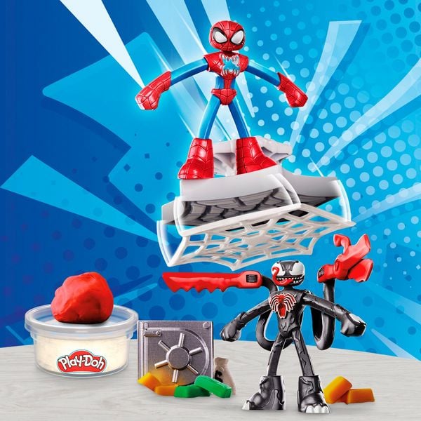 Produktbild: Hasbro F98275L0 - Play-Doh Marvel Spider-Man Netz-Action Knetset
