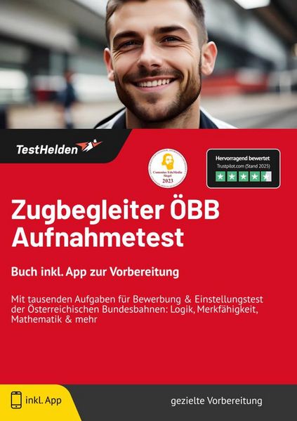 Produktbild: Zugbegleiter &Ouml;BB Aufnahmetest: Buch inkl. App zur Vorbereitung - Mit tausenden A